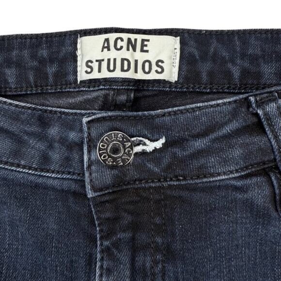 Acne Studios Flex Basement Slim With Raw Fray Cut Off Hem 29 X 32 - Picture 3 of 6